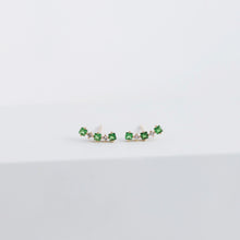 Load image into Gallery viewer, JAIDA | Tsavorite and White Sapphire Climber Earring