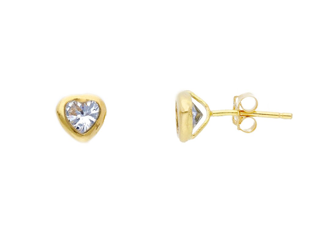 Pop Heart Zirconia Earrings
