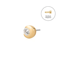 Load image into Gallery viewer, ZINNIA | Bezel Half Moon Lab Grown Diamond Threadless Top Piercing