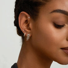 Load image into Gallery viewer, OSUPA | 3-Row Dangling Lab Grown Diamonds Threaded Flatback