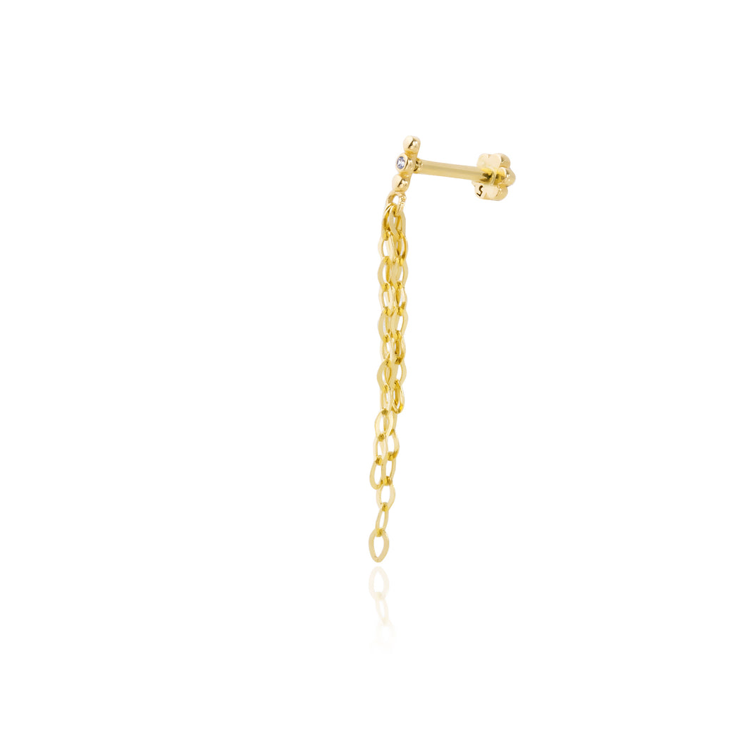 Tassel M Threaded Piercing Earring