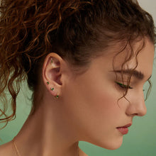 Load image into Gallery viewer, VESPER | Tsavorite and Lab-Grown Diamond Piercing Top Earring