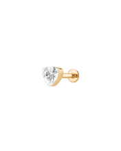 Load image into Gallery viewer, Heart Lab Grown Diamond Flatback Stud