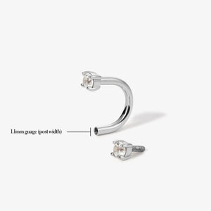 Frankie U Hoop Diamond Piercing Earring
