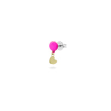 Load image into Gallery viewer, Heart Button Single Earring