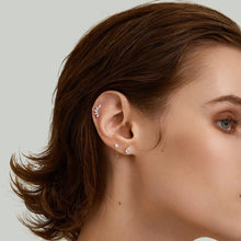 Load image into Gallery viewer, Pear Lab Grown Diamond Flatback Stud