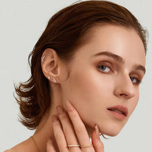 Load image into Gallery viewer, Lotus Garland Lab Grown Diamond Flatback Stud