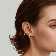 Load image into Gallery viewer, Lab Grown Diamond Cross Earring Charm