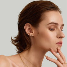 Load image into Gallery viewer, Baguette Lab Grown Diamond Flatback Stud