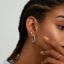 Load image into Gallery viewer, Clustered Marquise Lab Grown Diamond Left Flatback Stud