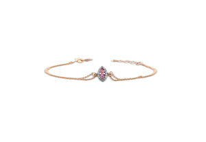 Leah Pink Sapphire Diamond Brracelet