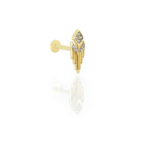 Max Diamond Threaded Piercing Earring