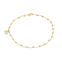 Load image into Gallery viewer, Angel&#39;s Anklet White Gold Clover