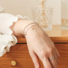 Load image into Gallery viewer, bracelet 3 Pink gold hearts / white gold chain