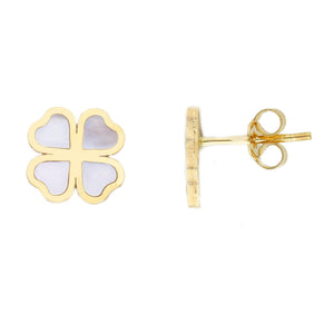 Mother Of Pearl Clover Earrings