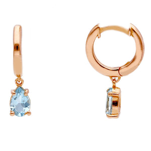 Goccia Pink Gold Huggy Earrings