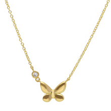 Load image into Gallery viewer, Mini Butterfly Zirconia Necklace