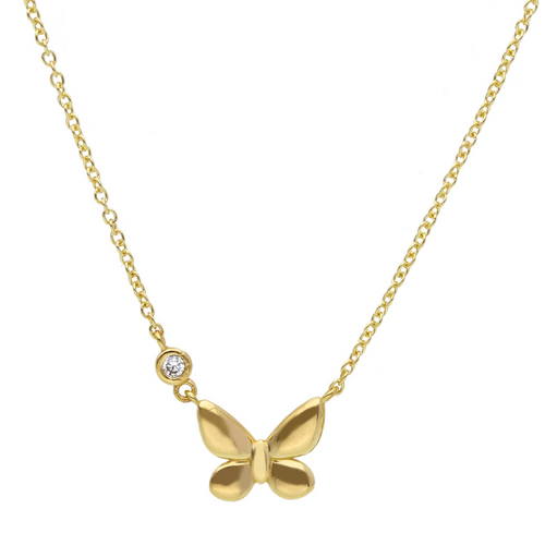 Mini Butterfly Zirconia Necklace