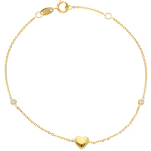 Dainty Heart Zirconia Bracelet