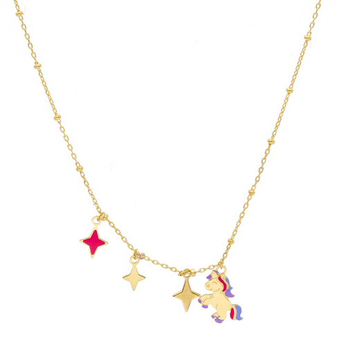 Unicorn and Stars Necklace