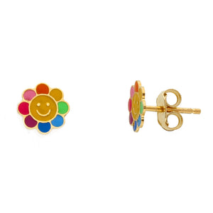 Rainbow Daisy Stud Earrings