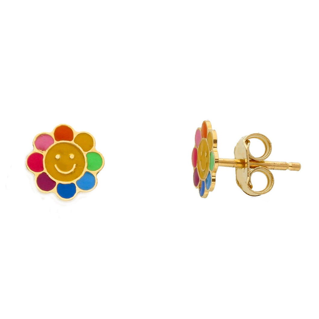 Rainbow Daisy Stud Earrings