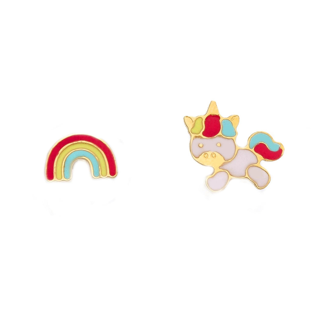 Unicorn Rainbow Stud Earrings