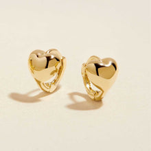 Load image into Gallery viewer, Boo heart mini huggie earrings