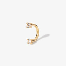 Load image into Gallery viewer, Frankie U Hoop Diamond Piercing Earring