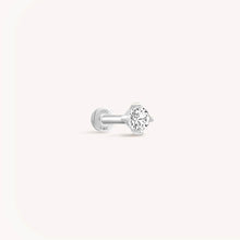 Load image into Gallery viewer, Mini Diamond Threaded Labret Earring