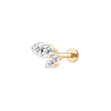 Load image into Gallery viewer, Graduated Marquise Lab Grown Diamond Right Flatback Stud