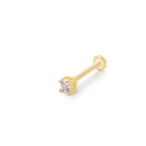 Brilliant Diamond Threaded Piercing Earring ( 0.065 ct)