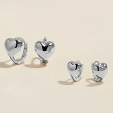 Load image into Gallery viewer, Boo heart mini huggie earrings