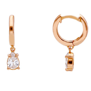 Goccia Pink Gold Huggy Earrings