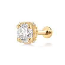 Load image into Gallery viewer, REMY | Lab Grown Diamond Accented Threaded Flatback Yg 0.62ct
