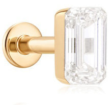 Load image into Gallery viewer, Baguette Lab Grown Diamond Flatback Stud