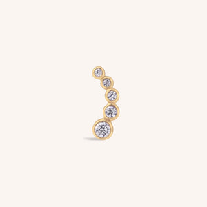 Curve Jewel Bar Internal Threaded Labret Earring