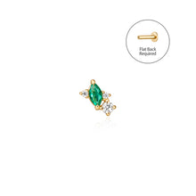 Load image into Gallery viewer, GIORGIA | Lab Grown Emerald &amp; Diamond Threadless End
