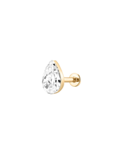 Load image into Gallery viewer, Pear Lab Grown Diamond Flatback Stud