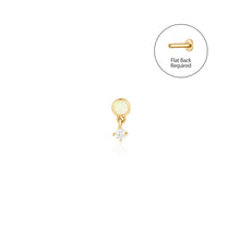 Load image into Gallery viewer, AMARIS | Bezel Opal &amp; Diamond Dangle Threadless End