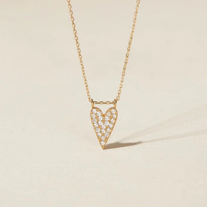 Brulee Crystal Heart Necklace