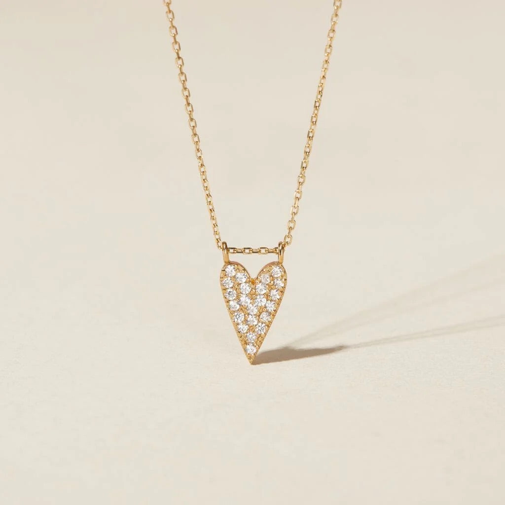 Brulee Crystal Heart Necklace