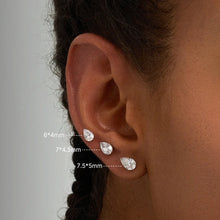 Load image into Gallery viewer, Pear Lab Grown Diamond Flatback Stud