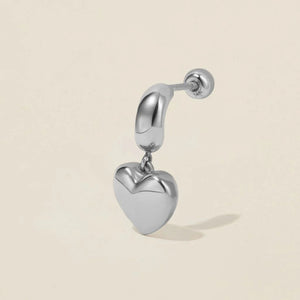 Bug Heart Charm Piercing Earring
