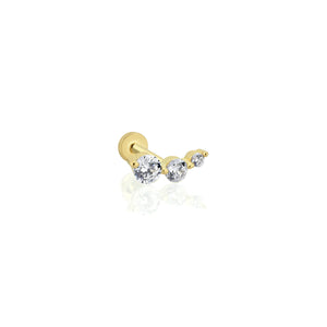 Diamond Climber Threaded Earring