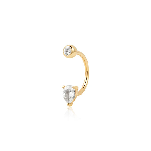 ALEXANDRA | White Sapphire Navel Ring