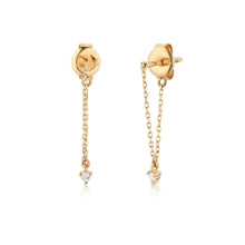 Load image into Gallery viewer, LAUREL  |  Diamond Chain Earrings