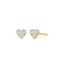 Load image into Gallery viewer, SOPHIE  |  Diamond Heart Stud YG