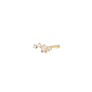 VENUS  |  Single Opal And Diamond Stud