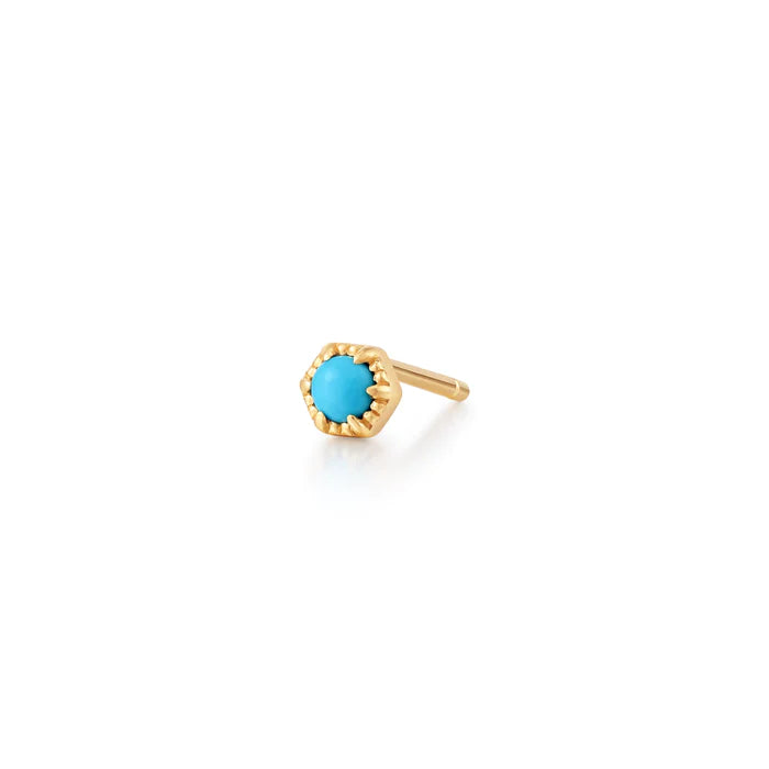 AMINA  |  Turquoise Solitaire Single Stud